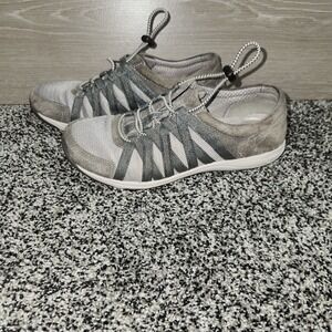 Dansko Honor Toggle Bungee Lace Suede Walking Comfort Shoes Gray Suede Sz 7 ,37